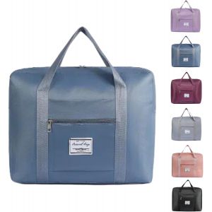 KALANKA-Sac de voyage approuvé par Ryanair, sac de cabine pliable et résistant à l'eau, 40 x 20 x 25 cm, léger pour femme et homme, bleu, Fourre-tout - Neuf