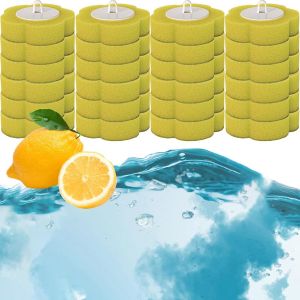 Tête de Rechange pour Brosse de Toilette,Brosse de Toilette jetable,Système de Nettoyage jetable avec 24 PCS Remplissages(Goût de Citron) - Neuf
