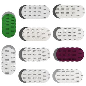 50 Pi&egrave;ces Papier Poncer Phare Voiture, Disque Abrasif 75mm Papier De Verre Carrosserie, Grain 600/800/1000/1200/1500/2000/2500/3000/4000/5000 Pour M&eacute;tal, Bois, Meulage, Polissage Miroir - Neuf