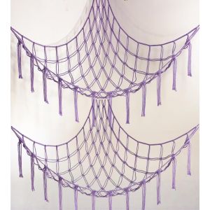 Sjzg-Lot De 2 Filets De Rangement Pour Peluches, Coin De Chambre D'enfant, Hamac En Macram&eacute; Pour Peluches, Violet - Neuf