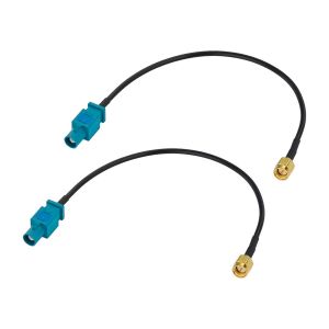 2 Pi&egrave;ce C&acirc;ble Fakra Z M&acirc;le vers SMA M&acirc;le 15cm pour Voiture, Adaptateur Antenne Cable Coaxial RG174 pour GPS Radio AM/FM Sirius XM DAB 4G LTE T&eacute;l&eacute;phonie Voiture Unit&eacute; Centrale Android Module Bluetooth - Neuf
