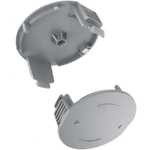 MEVRONISSHOP-Lot de 2 Capuchons de Rechange compatibles avec Bosch UnicersalGrassCut 18/18-26/18-260 &iquest;Peut remplacer Le Couvercle de Bobine Prototype 1600A01R5J. - Neuf