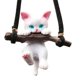 Pendentif de voiture créatif mignon chat branche voiture rétroviseur pendentif mignon chat grimpant décoration de voiture, pendentif de rétroviseur - Neuf