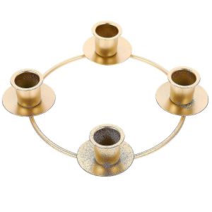 Bougie de l'Avent Couronne Fer Bougeoir Porte Anneau En Forme Bougie Stand Porte-Bougie de l'Avent - Neuf