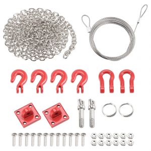 RC Car Parts Support de manille de cha&icirc;ne de remorquage de crochet de remorque en m&eacute;tal pour 1/10 RC Crawler Traxxas Trx4 Axial Sc - Neuf