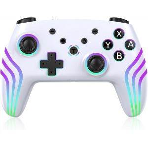Shiba-Manette De Commutation, Lumières Rvb Changeables, Manette Switch Pro Avec Réveil/Joysticks Précis, Gyroscope 6 Axes/Double S[6 - Neuf