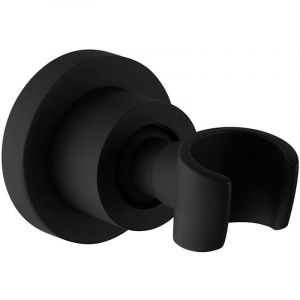 Noir Support de Douche Acier Inoxydable Support Pommeau de Douche Montage Mural Support de Douche à Main Rotatif à 360° Support de Tête de Douche,Round - Neuf