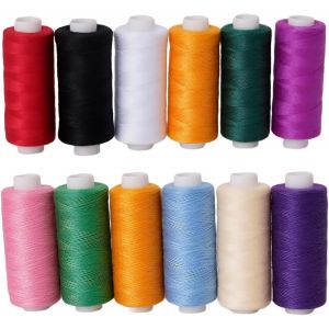 Chenquansarl-Fil À Coudre En Polyester De 400 M, 12 Couleurs, Bobine De Fil Pré-Enroulé, Pour Couture À La Main Et À La Machine - Neuf