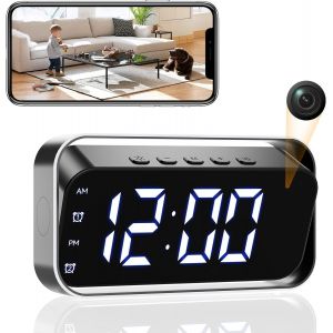 ASFASFq-Tccbac Caméra Espion sans Fil WiFi Ultra Haute définition 4K, caméra Grand Angle 150°, caméra de Surveillance pour Nounou, Streaming en Temps réel, Objectif détecteur de Mouvement dissimulé - Neuf