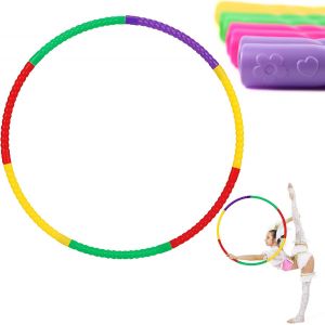 Ensemble De Cerceaux Color&eacute;s,Conception D&eacute;tachable A 7 Sections Cerceau Hula Fitness Hoop Pour Enfants,Entra&icirc;nement Physique,Cerceaux De Saut Familiaux,Jouet D'activit&eacute; Pour Enfants - Neuf