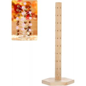 Pr&eacute;sentoir Dessert &Agrave; G&acirc;teaux,Sucette De Support Pour D&eacute;coration Table De Bonbons Affichage,Support D'arbre En Bois Avec 60 Trous,Pour Le Mariage B&eacute;b&eacute; Douches F&ecirc;te D' Anniversaire Halloween - Neuf