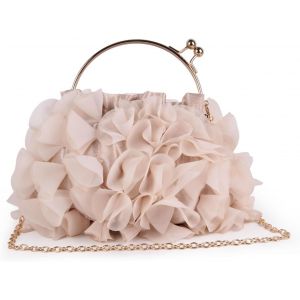 SJZG-Femmes Fleur Sac &Agrave; Main Soft Satin Fleur Soir&eacute;e Sac Party Bal Sac &Agrave; Main - Neuf