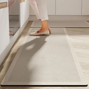 Sjzg-Tapis Cuisine Antidérapant, Absorbant Diatomite Tapis De Cuisine, Tapis Cuisine Devant Evier, Lavable Tapis De Bain Tapis Vaisselle Tapis Douche (50x80cm,Style Moderne E) - Neuf