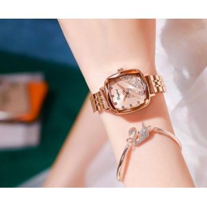 Montre À Quartz Swan R011 Pour Femme Avec Bracelet En Acier Et Cadran Carré - Neuf