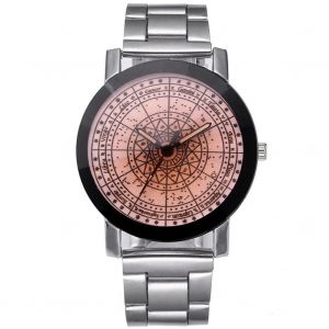 Personnalit&eacute; Simple Design Cadran Rond Bracelet En Acier Inoxydable Montre De Style D&eacute;contract&eacute; (Globe) - Neuf