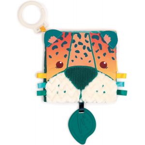 Mdy-Ludi - Livre D'éveil Jungle - Avec 7 Activités Sensorielles - Dès 3 Mois - Éveil Bébé - Développe La Découverte, Le Toucher & Le Bien-Être - Matières Douces & Textures Variées + Anneaux De Dentit - Neuf