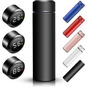 Letnerny-Bouteille Isotherme, 0,5 L, En Acier Inoxydable 304/316, &Eacute;cran Tactile Led, Affichage De La Temp&eacute;rature, En Acier Inoxydable, Anti-Fuite, Sans Bpa, Pour La Maison, Le Bureau, Les Voyages, Le - Neuf