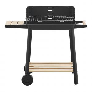 Chariot de barbecue 78 x 86 x 30 cm au charbon de bois noir naturel Helloshop26 03_0009210 - Neuf