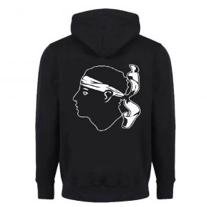 Sweat-Shirt Zippé À Capuche Logo Corse - Neuf