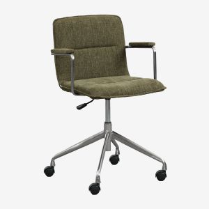 Seifert chaise de bureau avec roulettes et accoudoirs Gris bross&eacute; - Neuf