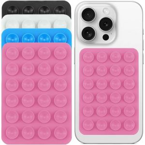 4 Pack ventouses en Silicone pour Tous Les mod&egrave;les de t&eacute;l&eacute;phones,ventouse telephone portable,Support de t&eacute;l&eacute;phone antid&eacute;rapant pour Selfies et vid&eacute;os,Mains Libres,Durable et Facile &agrave; Utiliser - Neuf