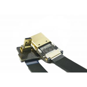 VornixorSarlshop-Long Fin de Micro HDMI 90 &deg; FPV HDMI Plat Mince c&acirc;ble HDMI &agrave; 90 degr&eacute;s Micro HDMI vers HDMI Standard Full HDMI Normal HDMI pour GoPro Sony A7rii A7sii A9 A6500 A6300 (Pas pour Sony A - Neuf