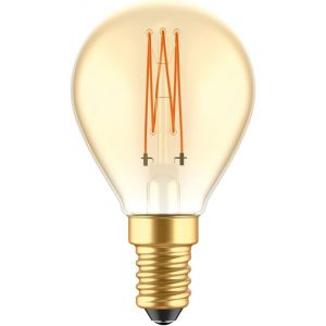 Kal-Ampoule Dorée Led C52 Carbon Line Filament Cage Mini Globe G45 3,5w 300lm E14 2700k Dimmable - Neuf