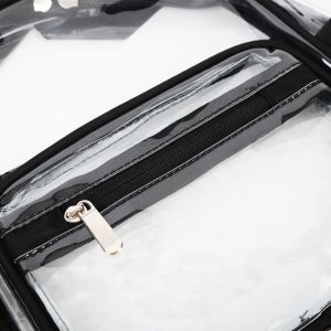 Sac à dos Transparent, étanche, résistant, à la mode, écologique, PVC Transparent, sac à dos Transparent pour étudiant noir - Neuf