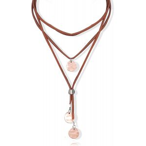 Kales-Long Collier Boh&egrave;me Pour Femmes Et Filles-Collier Ras Du Cou En Daim Avec Cordon En Cuir Turquoise-Collier Avec Pendentif En Forme De Pi&egrave;ce De Monnaie - Neuf