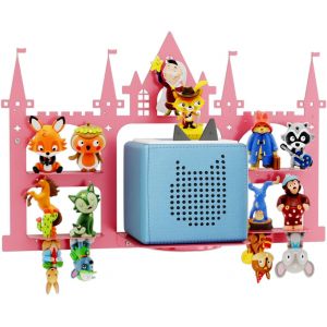 Cmwx-Etagere Murale Enfant Pour Toniebox & Tonies Figurine, Plus De 35 Personnage Tonies, Étagère Tonies Support Tonies Box, Etagere Château En Métal, Pour Chambre Enfant Et Salle De Jeux, Rose - Neuf