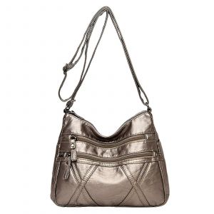 Sac &agrave; bandouli&egrave;re pour les Femmes Vintage Cuir Souple Sac &agrave; main de Grande Capacit&eacute; avec de Multiples Poches pour les Adolescents et les M&egrave;res en Bronze - Neuf