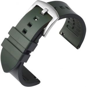 KAL-Bracelet De Montre De Sport, Bracelet De Remplacement De Bande De Montre À Dégagement Rapide En Caoutchouc Fluoré Fkm Pour Montre De Sport 19Mm 20Mm 21Mm 22Mm 24Mm For Men Women - Neuf