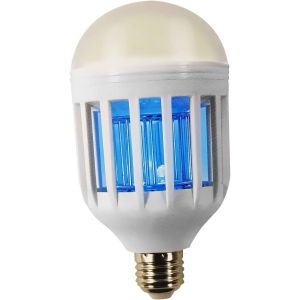 Kalanka-Lampe Anti Moustique, Pest Reject Light Zapper, E27-15w Led Blanche (12w) Uv (3w), Destructeur D'insectes Électrique, Protection Contre Les Moustiques, Anti Moucherons, Pour Intérieur Et Exté - Neuf
