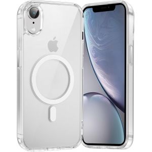 Maa-Coque Magnétique Pour Iphone Xr 6,1"", Compatible Avec Magsafe Recharge Sans Fil,Transparent Etui Pc Dur + Tpu Bumper Antichoc Anti-Rayures Protection Housse Pour Iphone Xr, Transparent - Neuf