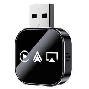 Adaptateur sans fil CarPlay/Android Auto/Mirror Link Q1AS - Bo&icirc;tier 3-en-1 Apple Mirroring & Android Auto CarPlay - Neuf