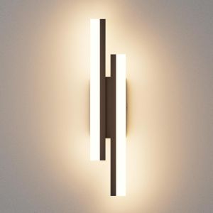 Subzonal-Applique Murale Interieur 40cm, 12w 850lm Lampe Murale Led Mordern, Appliques Interieur D&eacute;coratif, Lumi&egrave;re Mural Pour Chambre Salon Couloir Escalier, Blanc Chaud 3000k, Noir - Neuf