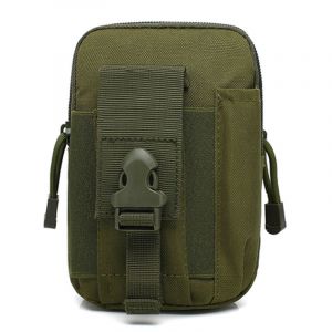 Sac banane tactique (vert armée), sac banane universel pour l'extérieur | Sac banane utilitaire avec étui pour téléphone pour le sport, la randonnée, le camping et les voyages - Neuf
