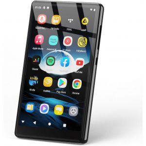 CHECARZHN--NO1-160Gb Lecteur Mp3 Avec Bluetooth Et Wifi, Android Portable Mp4 Player 5 Pouces, Lecteur Enfants Avec Haut-Parleurs, Son Hi-Fi, Lecteur De Musique Avec Spotify, Youtube, Deezer, Play St - Neuf