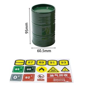 Baril d'huile de simulation m&eacute;tallique,baril d'outil,porte-stylo pour 1/10 1/8 rc voiture sur chenilles TRX4 SCX10 RC voiture A - Neuf