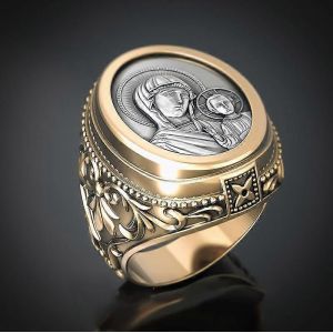 Nouvelle Vierge Marie Christian Retro Bague Hommes Et Femmes Bague Religieux Punk Cadeau Bijoux - Neuf