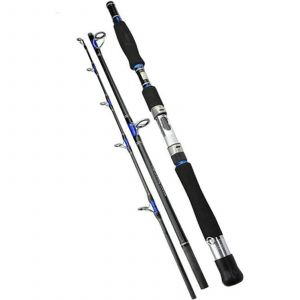 Canne A Peche 3 Sections, Canne A Peche En Bateau, Canne A Peche Spinning, Jigging, Canne A Peche En Fibre De Carbone, Leurres, Canne De Voyage, Canne A Main, Retractable, 1,95 M - Neuf