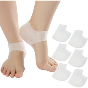 Kalanka-3 Paires Protege Talon, Protege Talon Chaussure Silicone,Insertions De Fasciite Plantaire, Pour R&eacute;duire Pression Sur Talon - Neuf