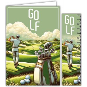 Carte Golf Avec Enveloppe 12x17,5cm Pour Sportif Sportive Golfeur Golfeuse Champion(Ne) Ou Supporter - Collection Passion Sports - Neuf