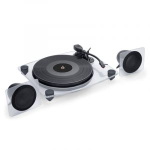 Tourne-disque Vinyle 33/45 avec enceintes sans fil BigBen TD115CSPS, Bluetooth, Encodage du vinyle sur votre PC via un câble USB - Neuf