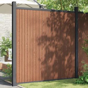 Prolenta Premium - Panneau De Cl&ocirc;ture Marron 173x186 Cm Wpc - Neuf