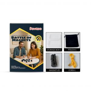 Jeu D'échecs Magnétique, Jeu Magnétique, Jeux De Société Magnétiques Avec Ficelle Pour Les Voyages Nocturnes En Famille, Jeu D'échecs Magnétique Avec 20 Pierres, Jeux Magnétiques Portables Pour-2 Pièces - Neuf