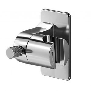 Support de pommeau de douche sans perçage - Support de douchette pivotant à 360° réglable avec adhésif puissant argenté - Neuf