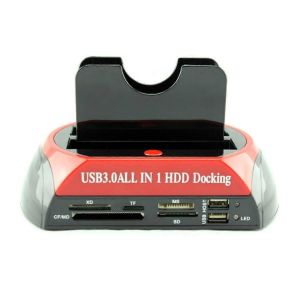 Station d'accueil pour disque dur externe &agrave; double baie USB 3.0 SATA IDE 2,5 et 3,5 pouces Station d'accueil pour disque dur externe tout-en-un - Neuf