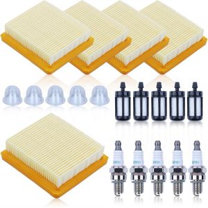 Kit Filtre a Air 5 Pieces pour Taille-Bordures et Debroussailleuses Stihl, Pieces de Rechange pour Entretien Jardin - Neuf