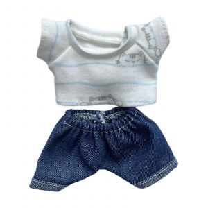 Poup&eacute;e En Peluche Haut Et Pantalon Coordination &Eacute;ducative S&iquest;Habiller Pour Poup&eacute;e De 6,69 Pouces - Neuf